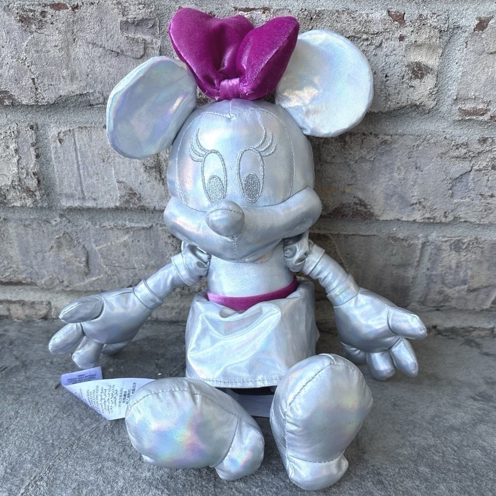Disney Minnie 100 Adventure Series‎ Silver Minnie Doll  Plush Doll Toys 13 Inch